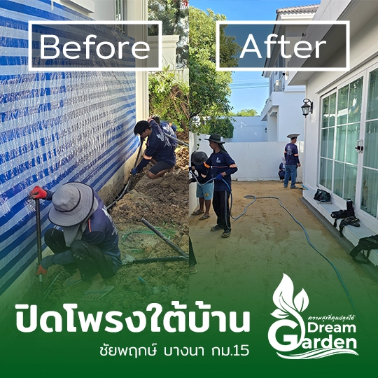 ผลงานปิดโพรงใต้บ้าน
