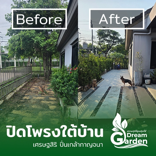 ผลงานปิดโพรงใต้บ้าน