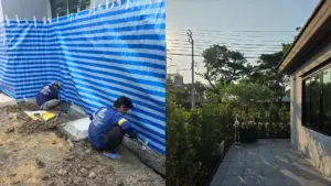 ผลงานปิดโพรงใต้บ้าน